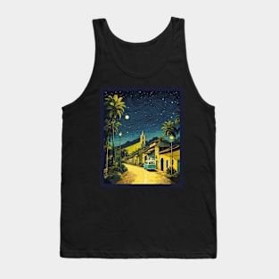 Pernambuco Brazil Starry Night Vintage Tourism Travel Poster Art Tank Top